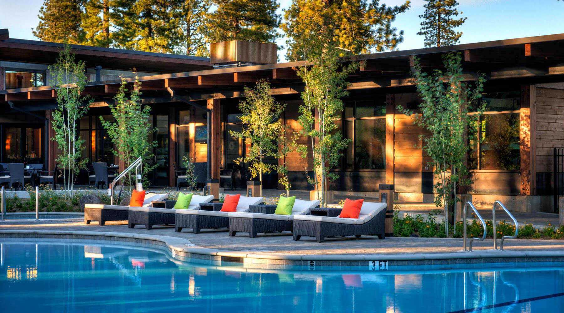 pool and lounge chairs