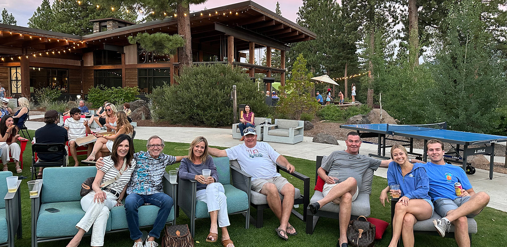 members at an outdoor event